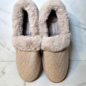Skechers Cozy Lite Blush Pink Sparkle Knit Slippers Sweet Walk Size 6